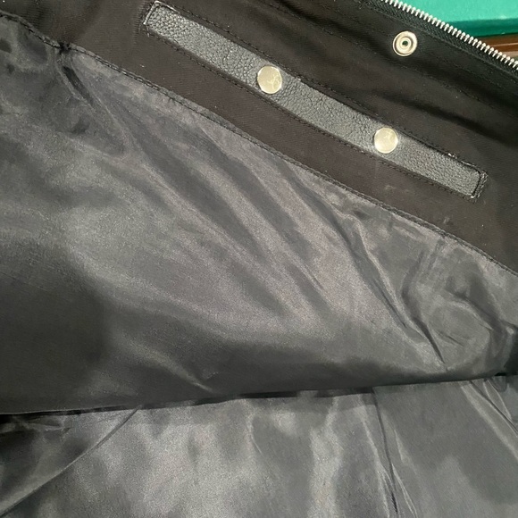 Mens Motorcycle Leather Club Vest Solid Black Concealed Carry Pockets - Picture 5 of 6